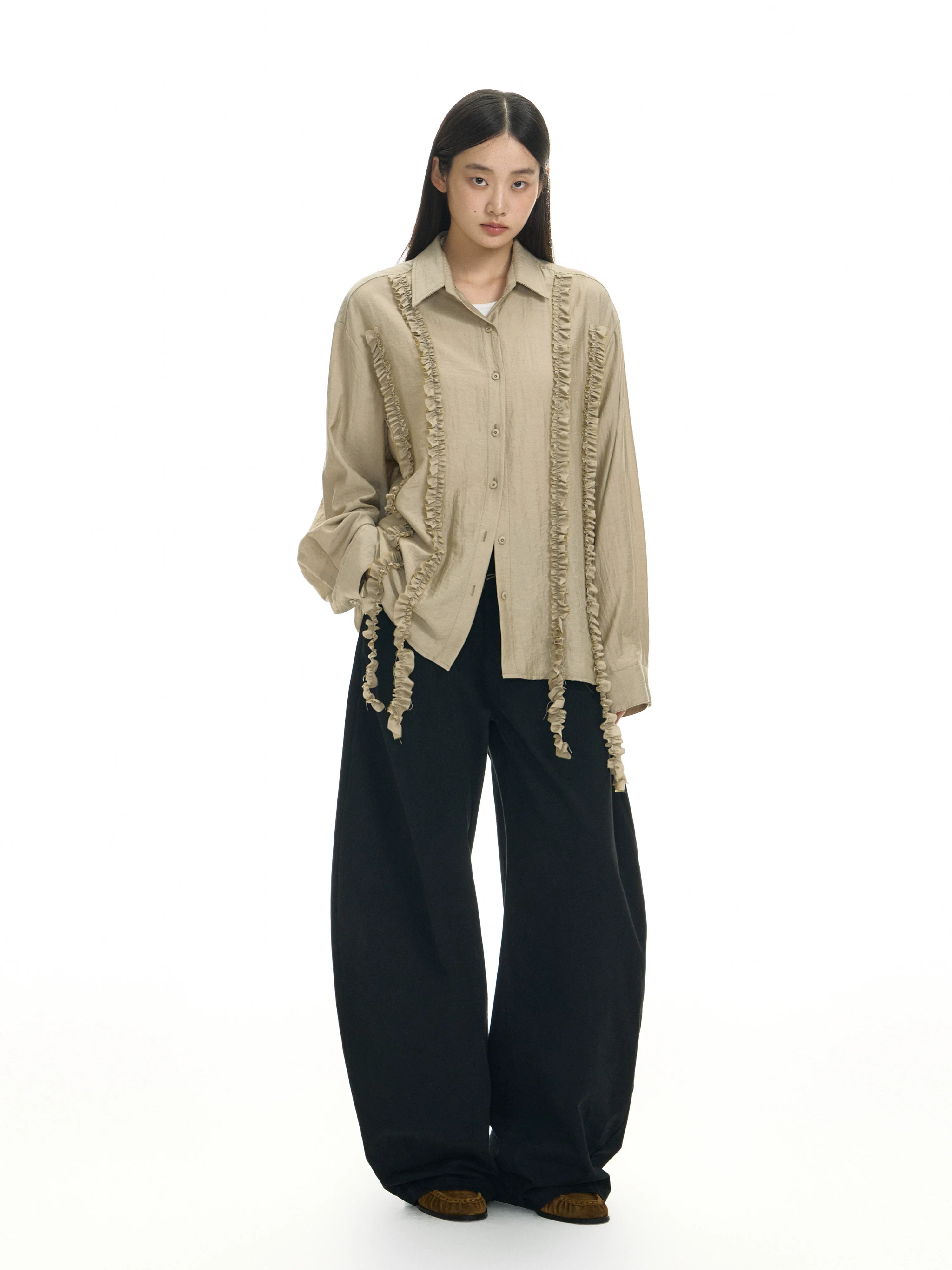 TGNS Floral-embroidered Slacks