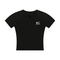 OWOX Elastic Slim Short Casual Henry Collar Tee