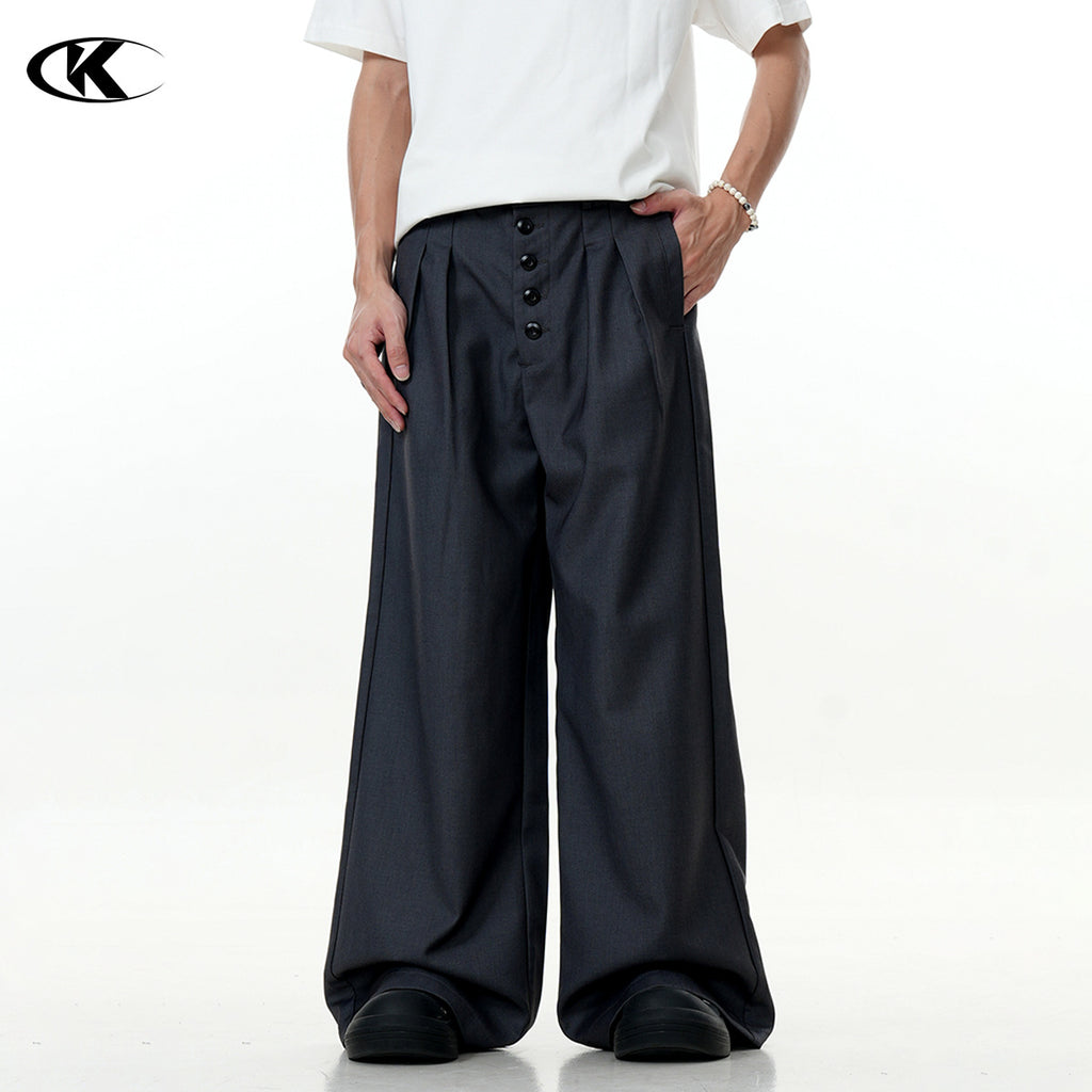 11KN layered drape breasted trousers