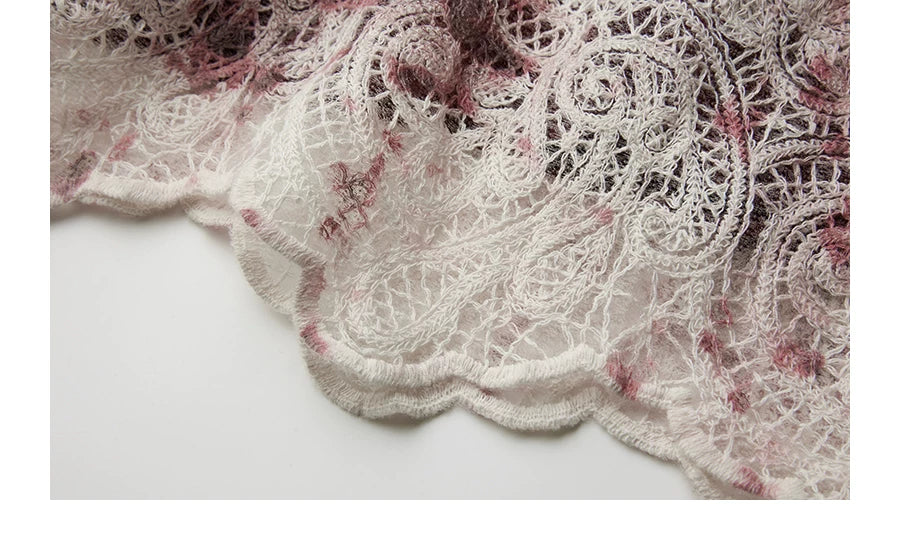 INDULGE Bead Lace Stitching Dress