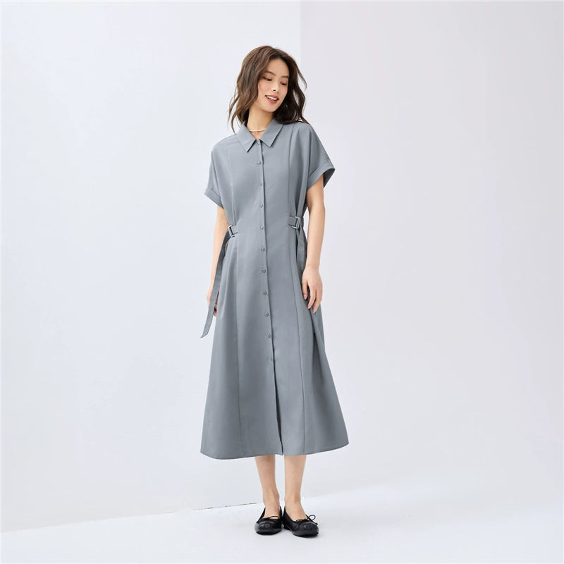 Giordano Fashion Waist Shoulder Shirt Dress