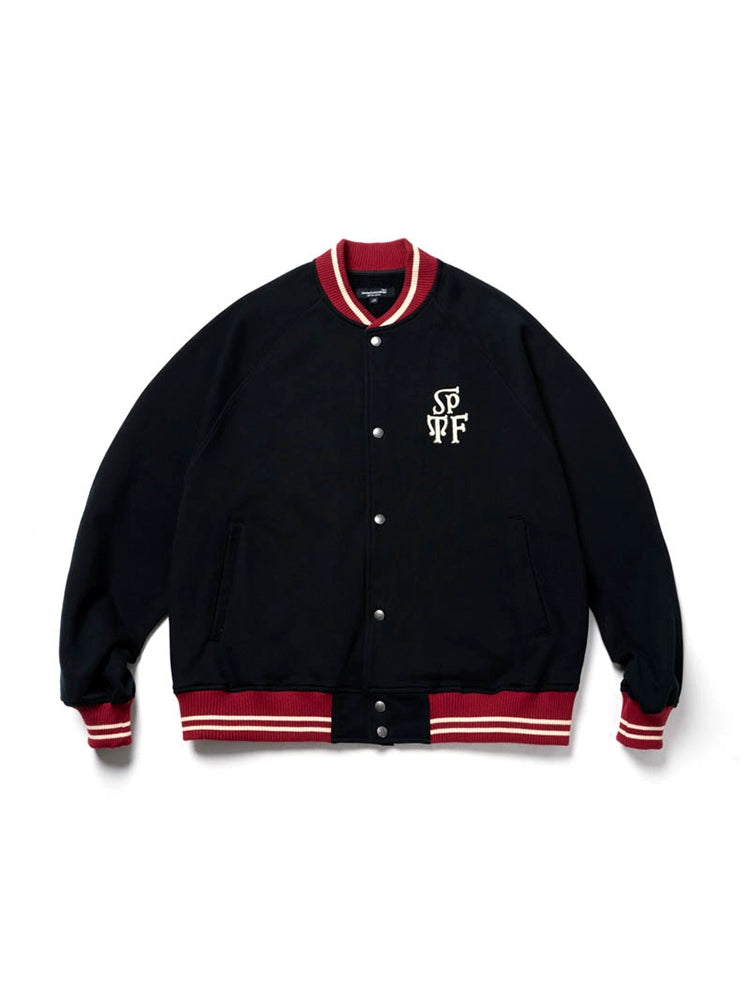 SUPERTOFU Patch Embroidery Contrast Cardigan Sweater