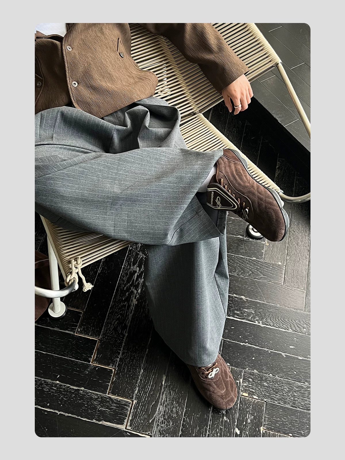 HANQIAORJI Retro Brown Casual Training Shoes