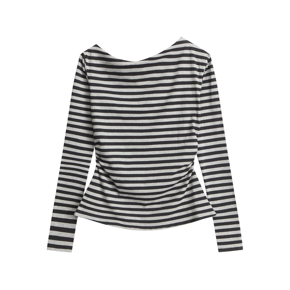 Nariele Slant Shoulder Off-Shoulder Long Sleeve