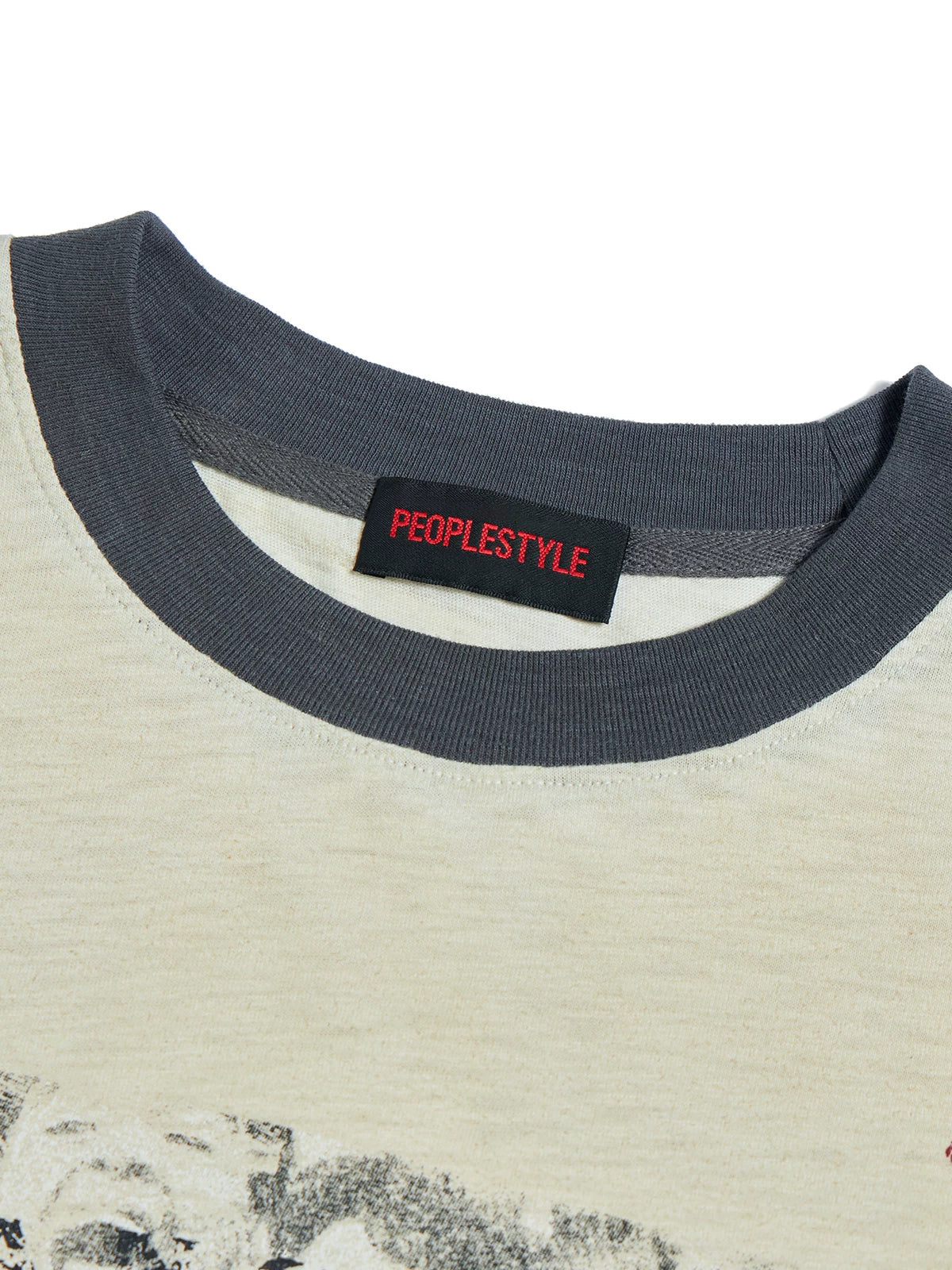 PEOPLESENSE Vintage Loose Shoulder Tee