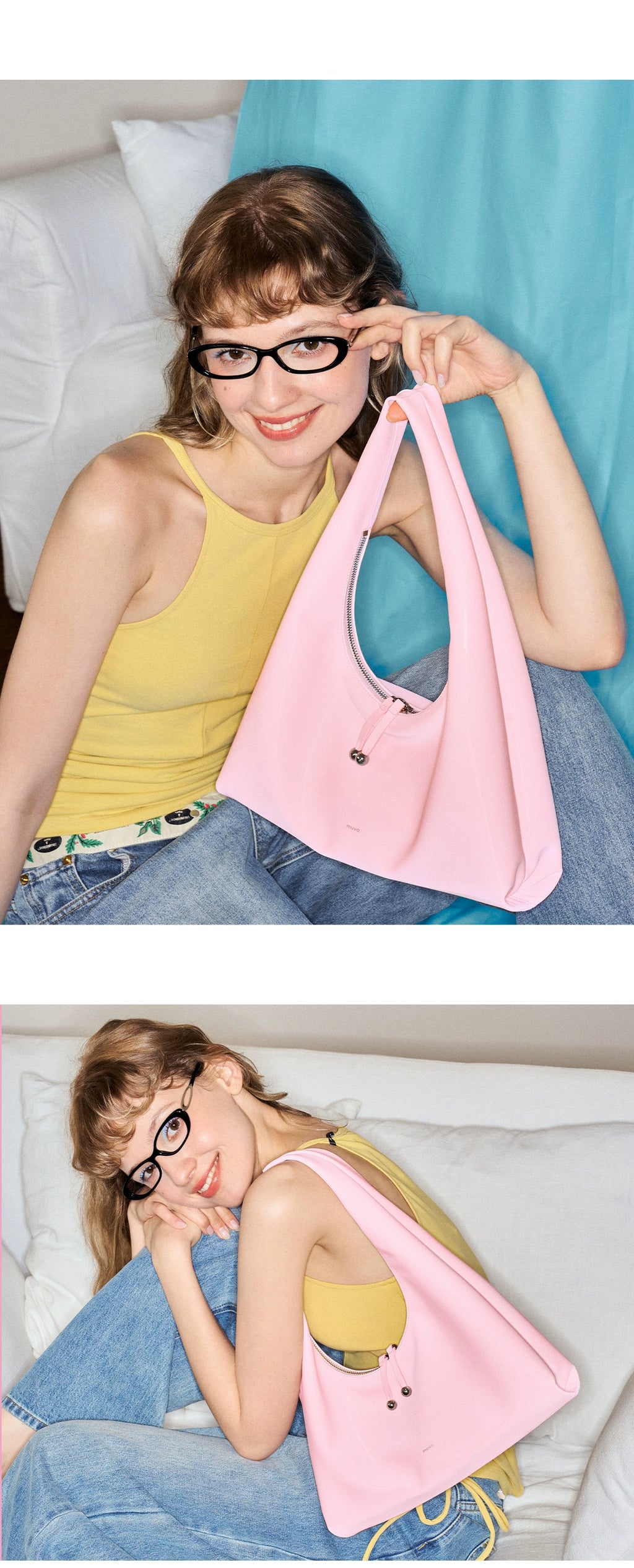 MUVA Velvet Rice Ball Shoulder Bag