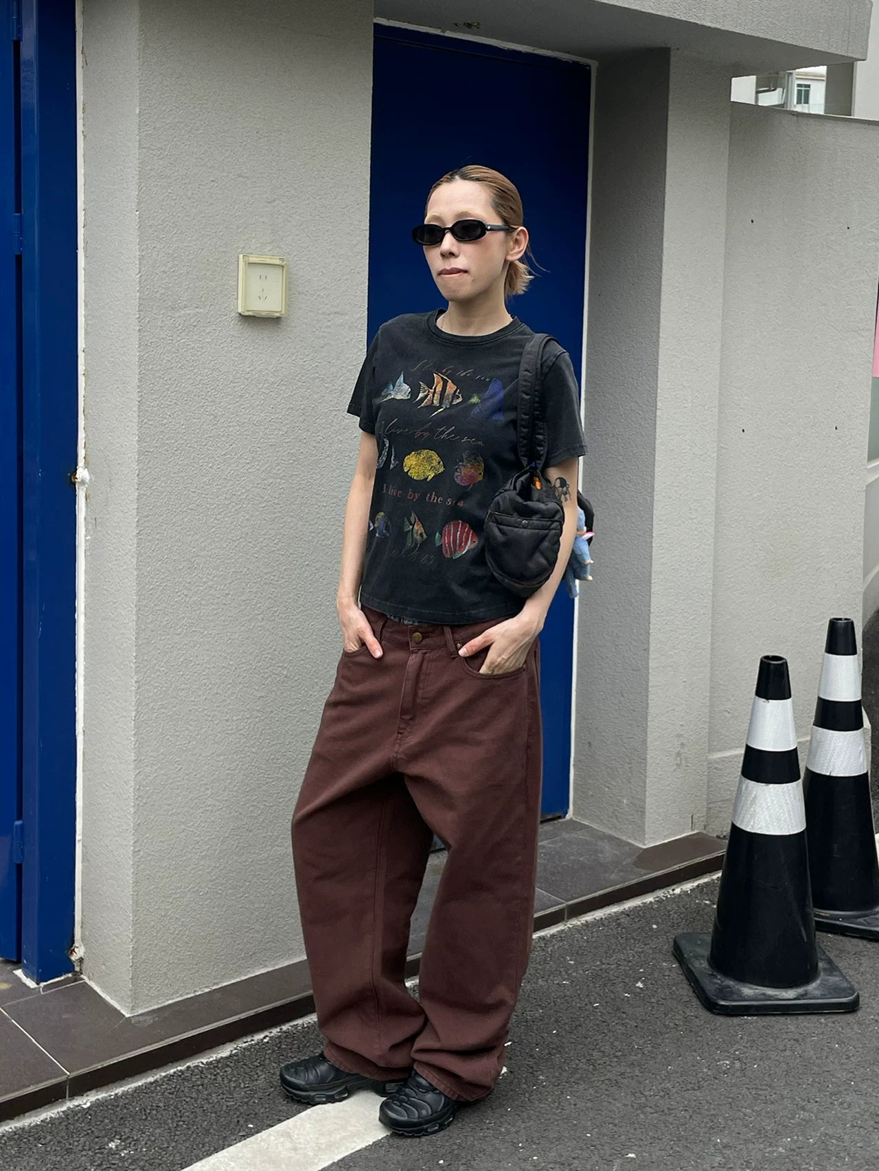 MMBBT Crew Neck Front Shoulder Versatile Cropped Tee