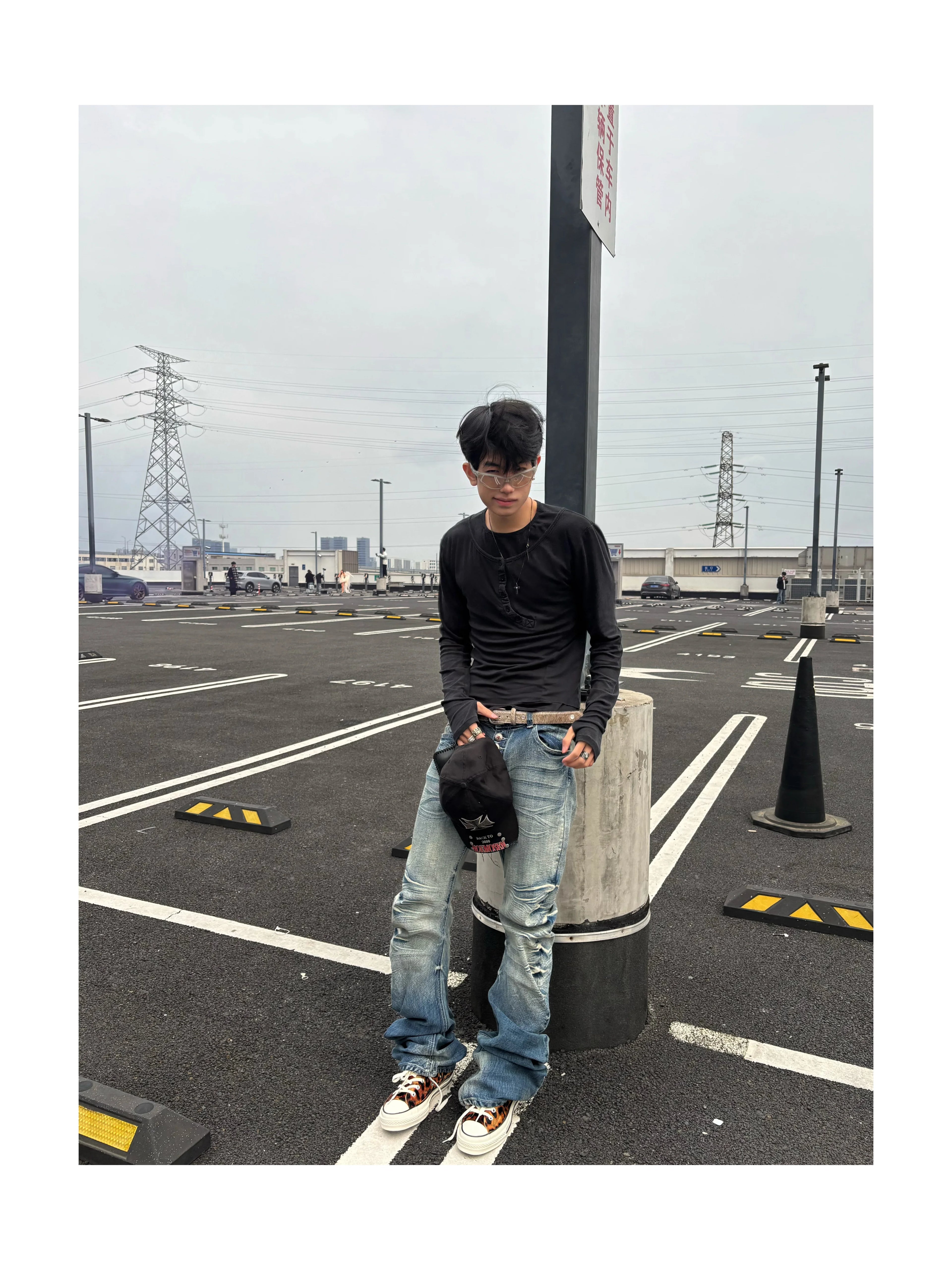 KUJOY Leopard Leather Leather Casual Board Shoes