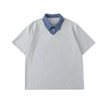 LR Cool Contrasting False Two-piece Tee
