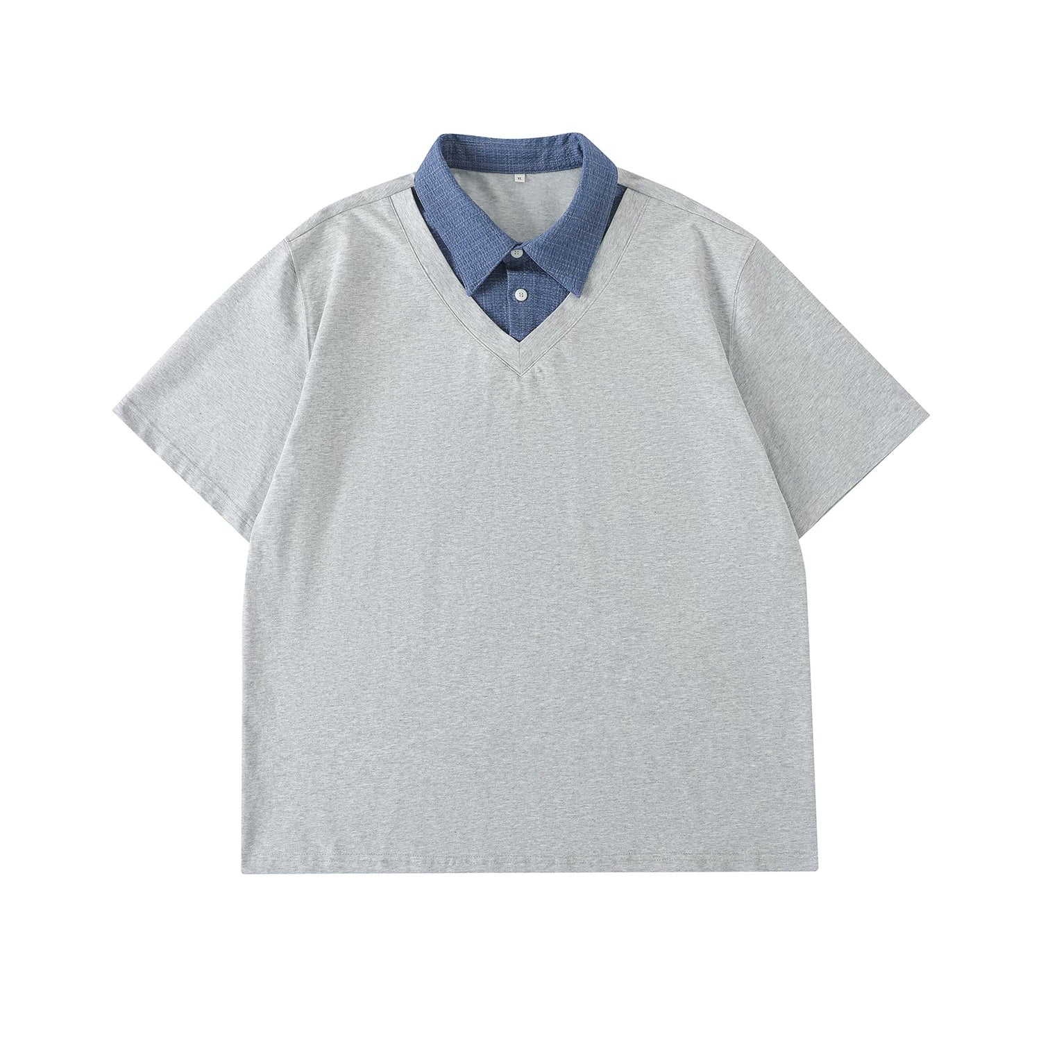 LR Cool Contrasting False Two-piece Tee