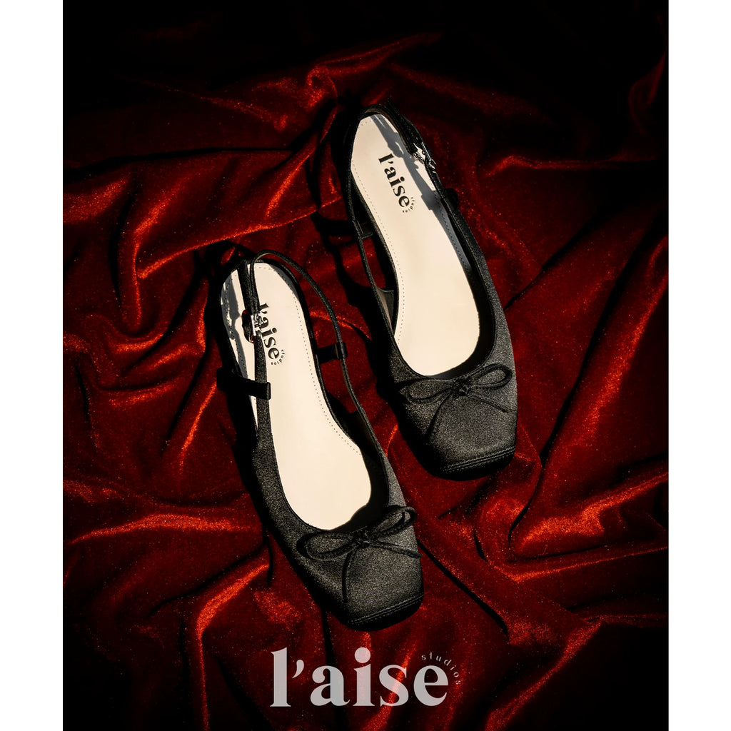 L'aise Satin Bow Shoes