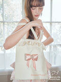 PP Niche Polka Dot Bow Canvas Bag