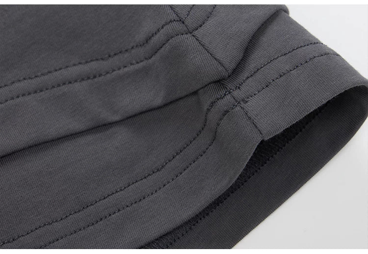 JIKOO Knot Vertical Pleated Shoulder Collar Casual Tee
