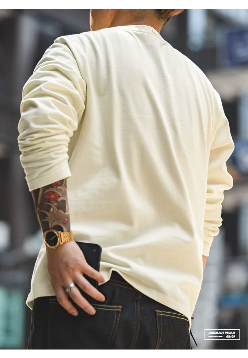 Madden pure cotton heavy long-sleeved T-shirt