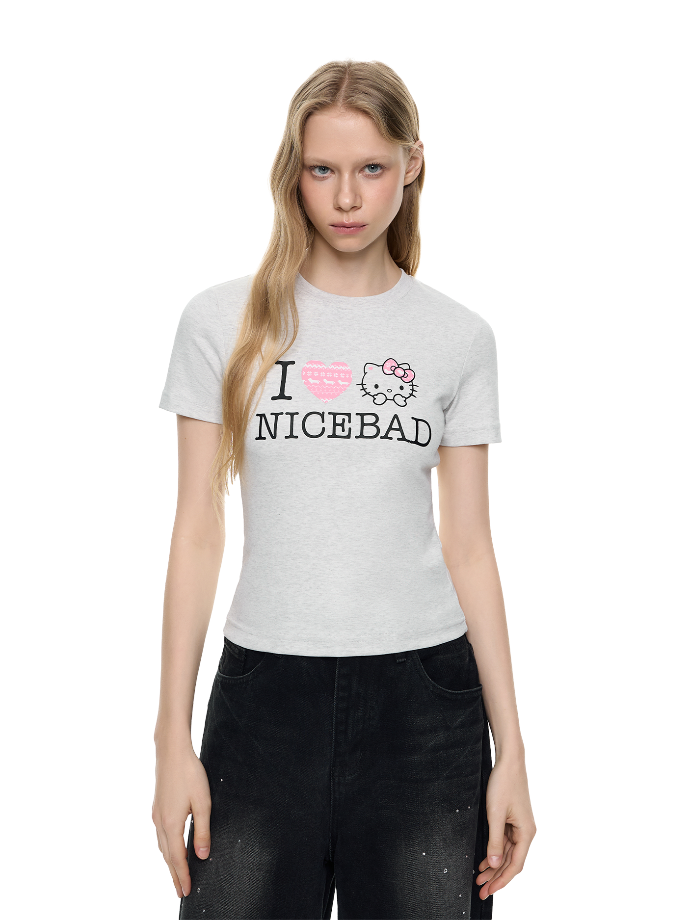 NICEBAD Fair Island KT Cat Slim Versatile Tee