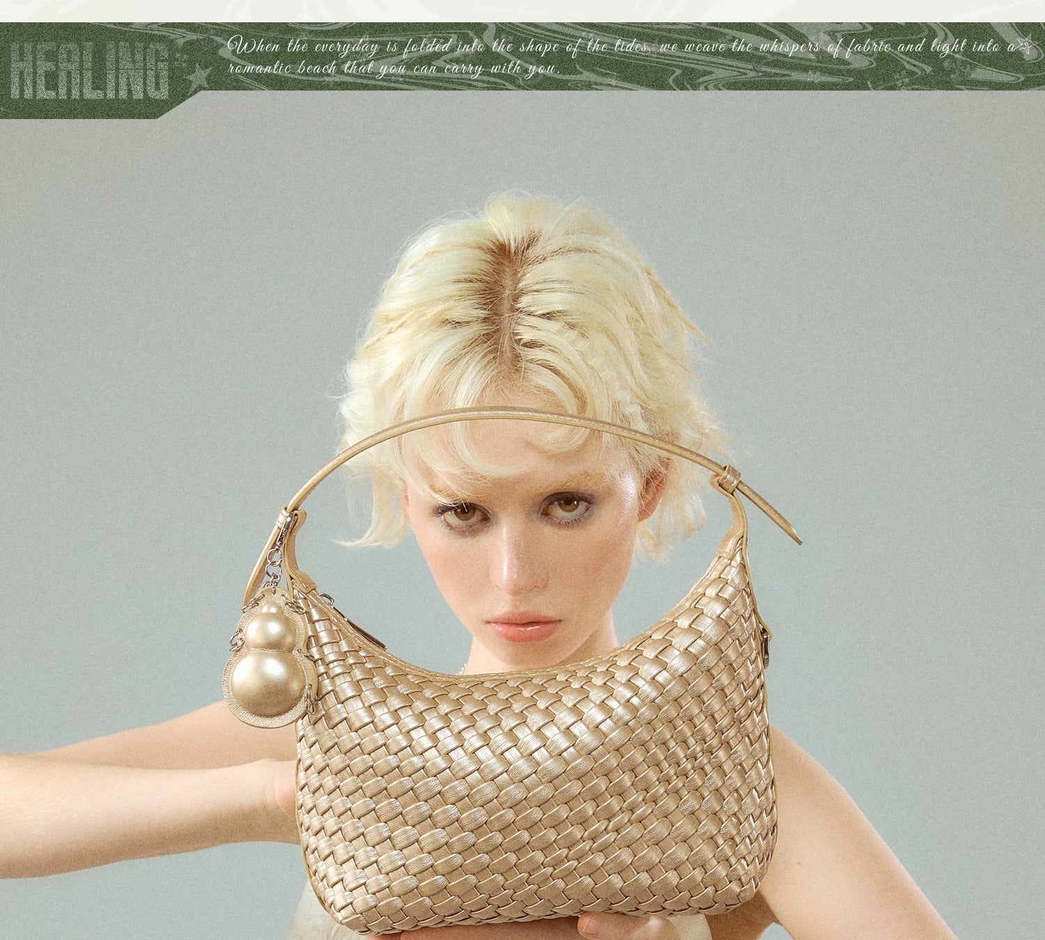 JACD Hand-woven Wave Style Shoulder Messenger Bag