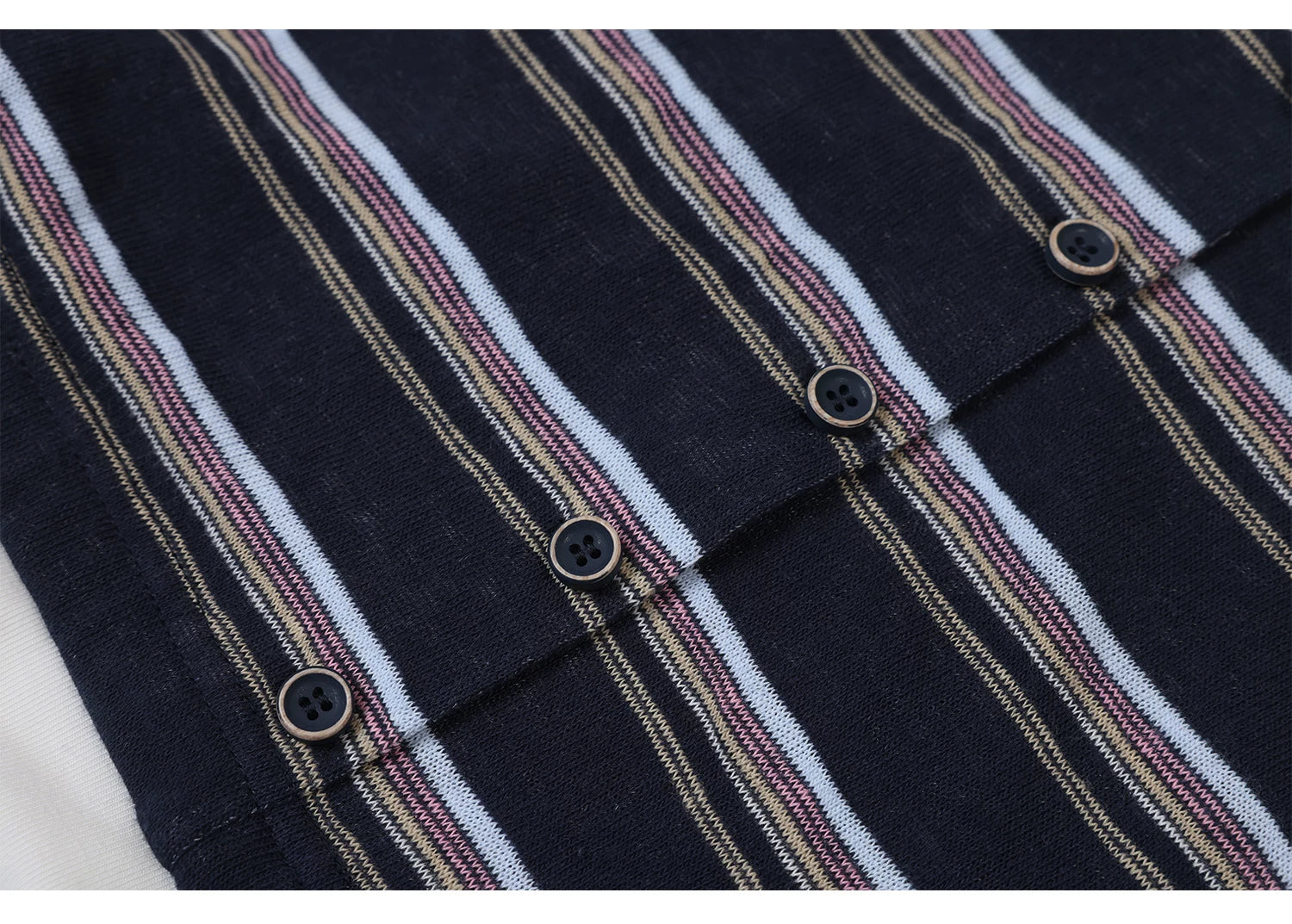 Ablueberry Striped Neck Vest