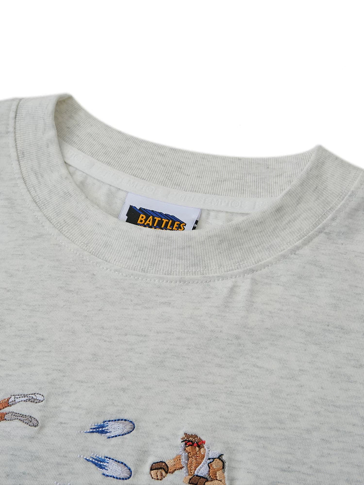 Battles Loose Casual Embroidery Cool Tee