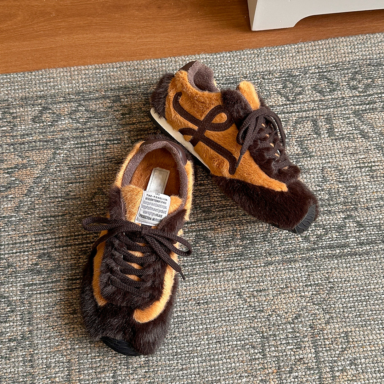 Lidaren Produced Leather Warm Retro Casual Shoes