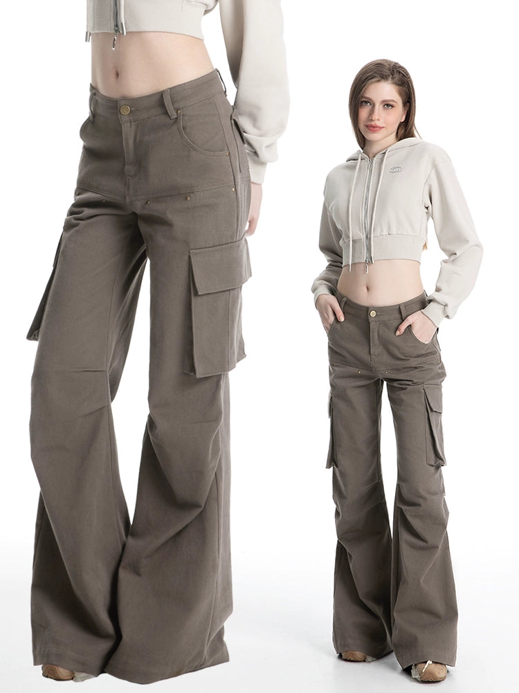 ABMY Slimmer Multi-pocket Design Sense Niche Cargo Pants