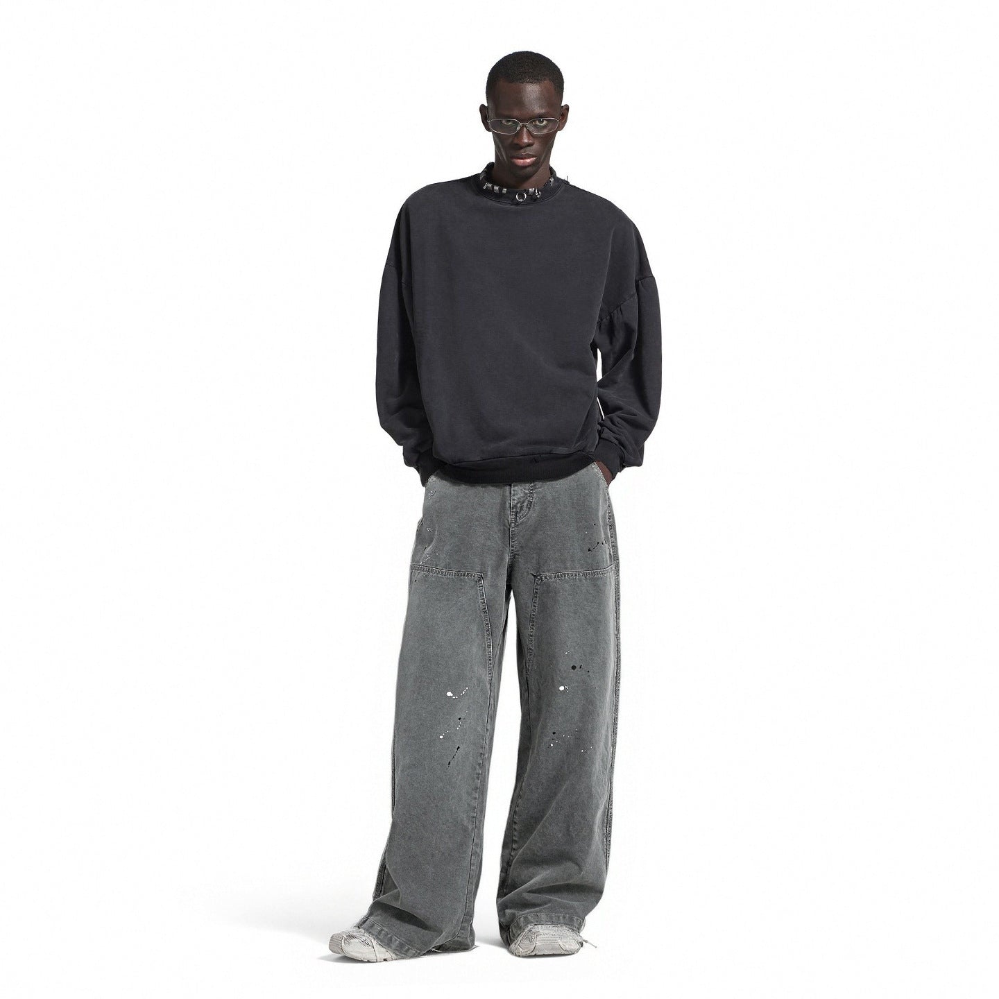 Inflation Splash Ink Retro Tooling Casual Pants