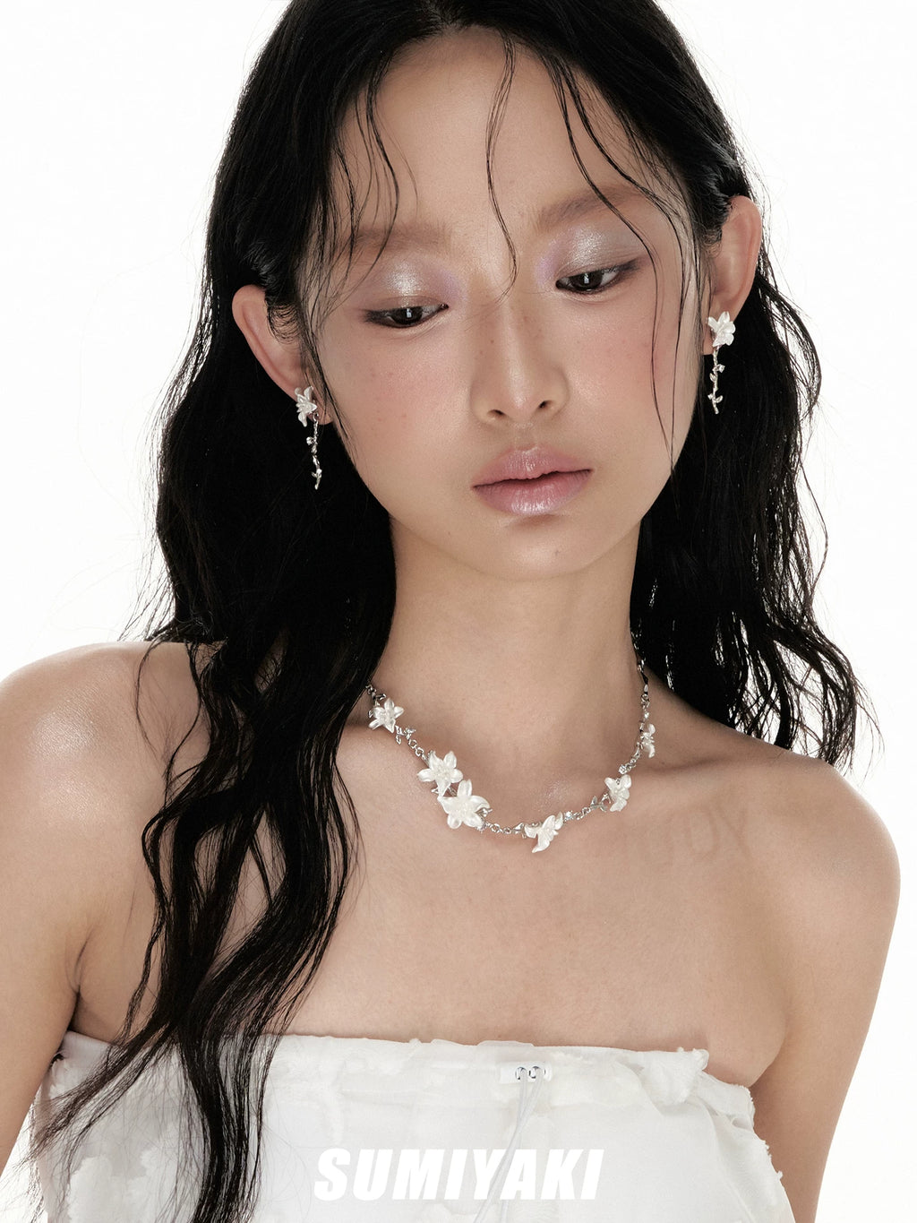 SUMIYAKI Niche High-end Cherry Blossom Earrings