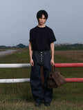 BigProduction Five-button Loose Straight Jeans