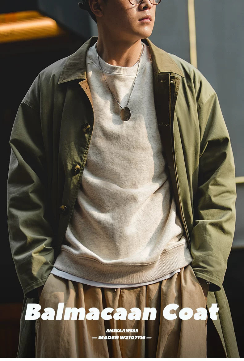Madden Balmacaan Windbreaker Long Thin Coat