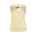 JIKOO Slack Contrasting Polka Dot Wool Tube Top