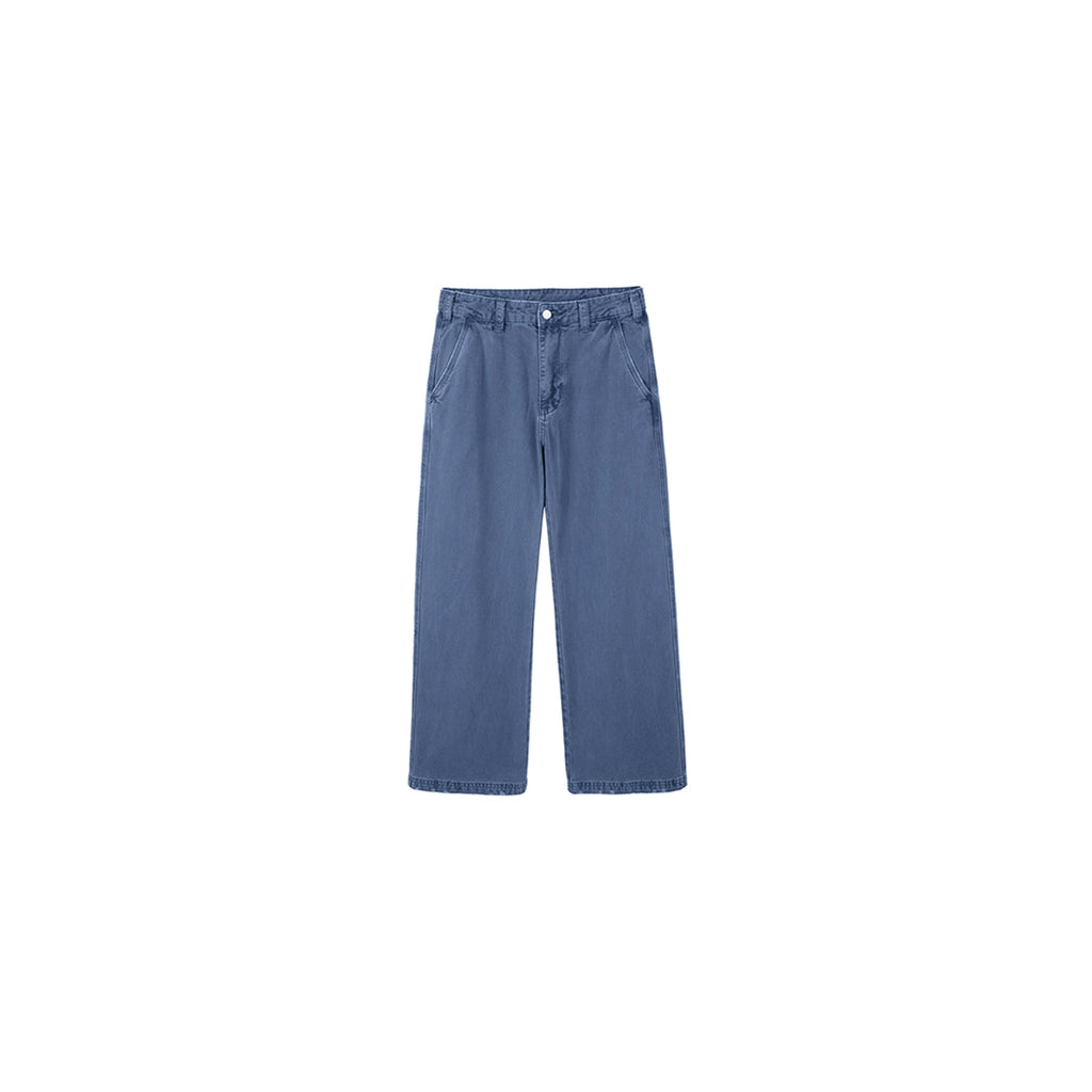 PLUS NO LOGO Washed and Old Loose Straight-leg Pants