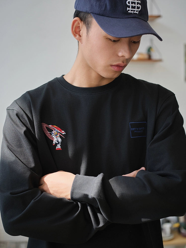 Battles Classic Animated Embroidery Long Sleeve