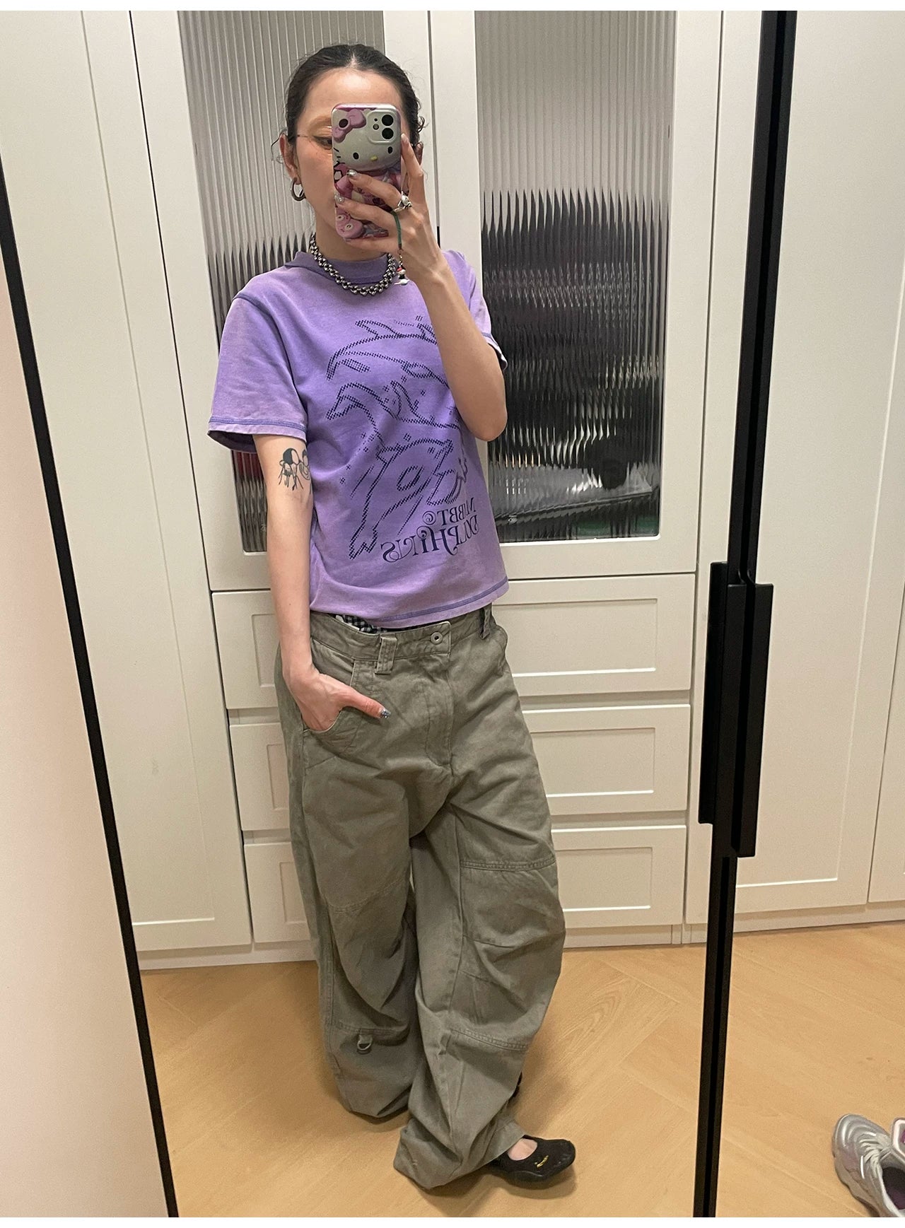 MMBBT Cartoon Dolphin Print Round Neck Tee