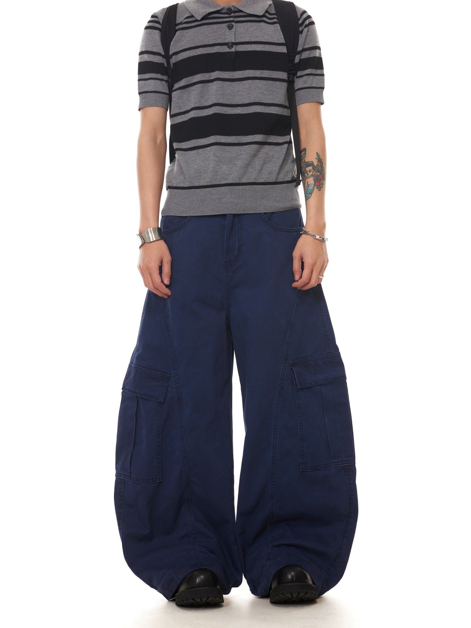 BTSG Vintage Barn Wind Big Pocket Scimitar Baggy Pants