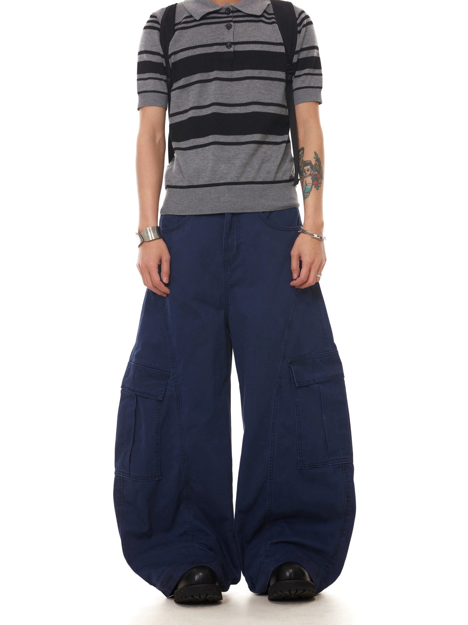 BTSG Vintage Barn Wind Big Pocket Scimitar Baggy Pants