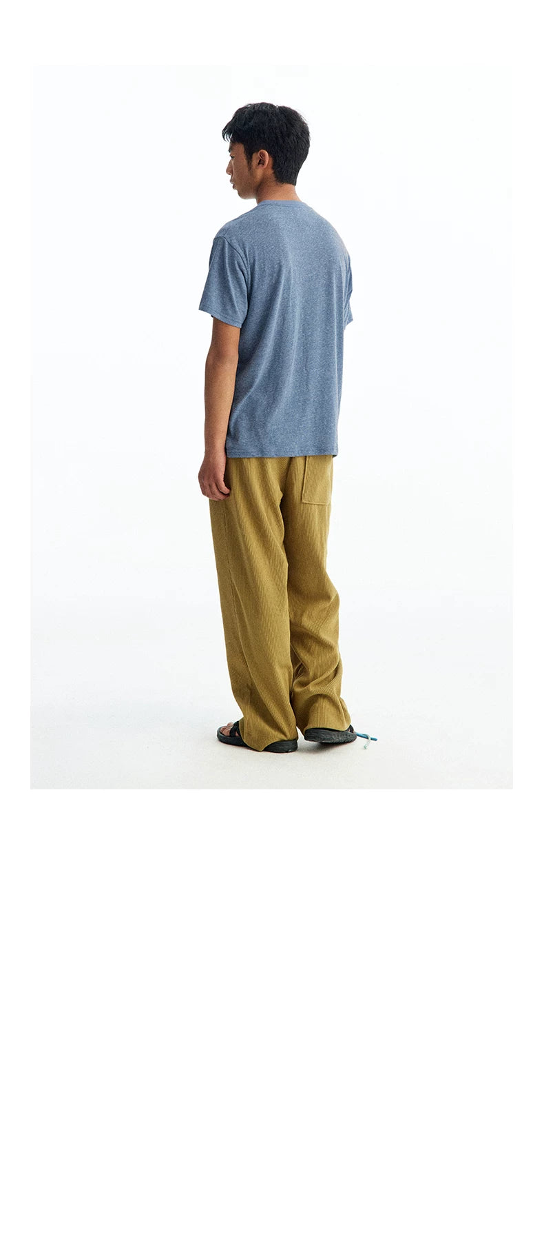 CONP Thin Cotton Front Shoulder Casual Tee