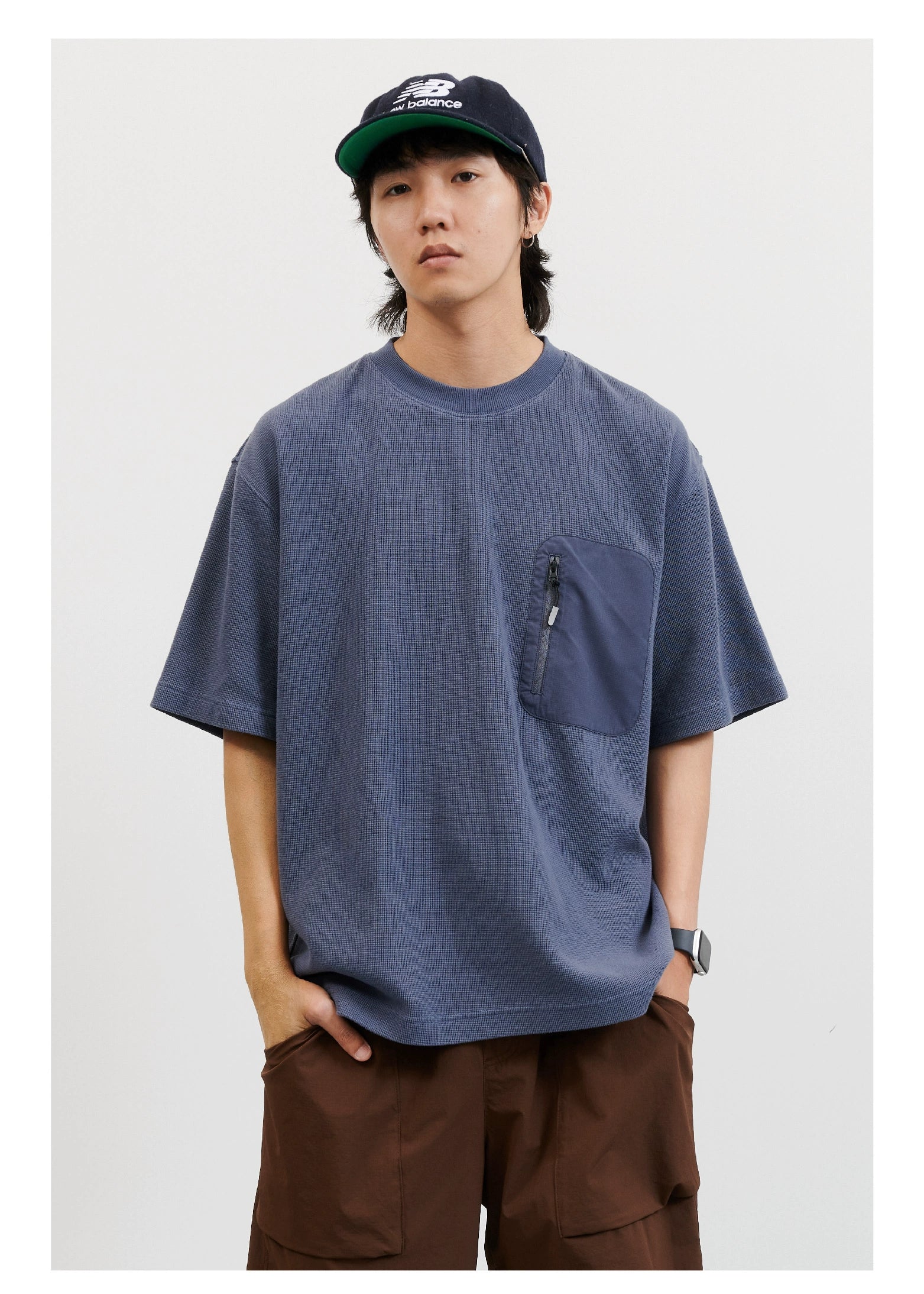 NUMBERSALT Waffle Versatile Casual Tee