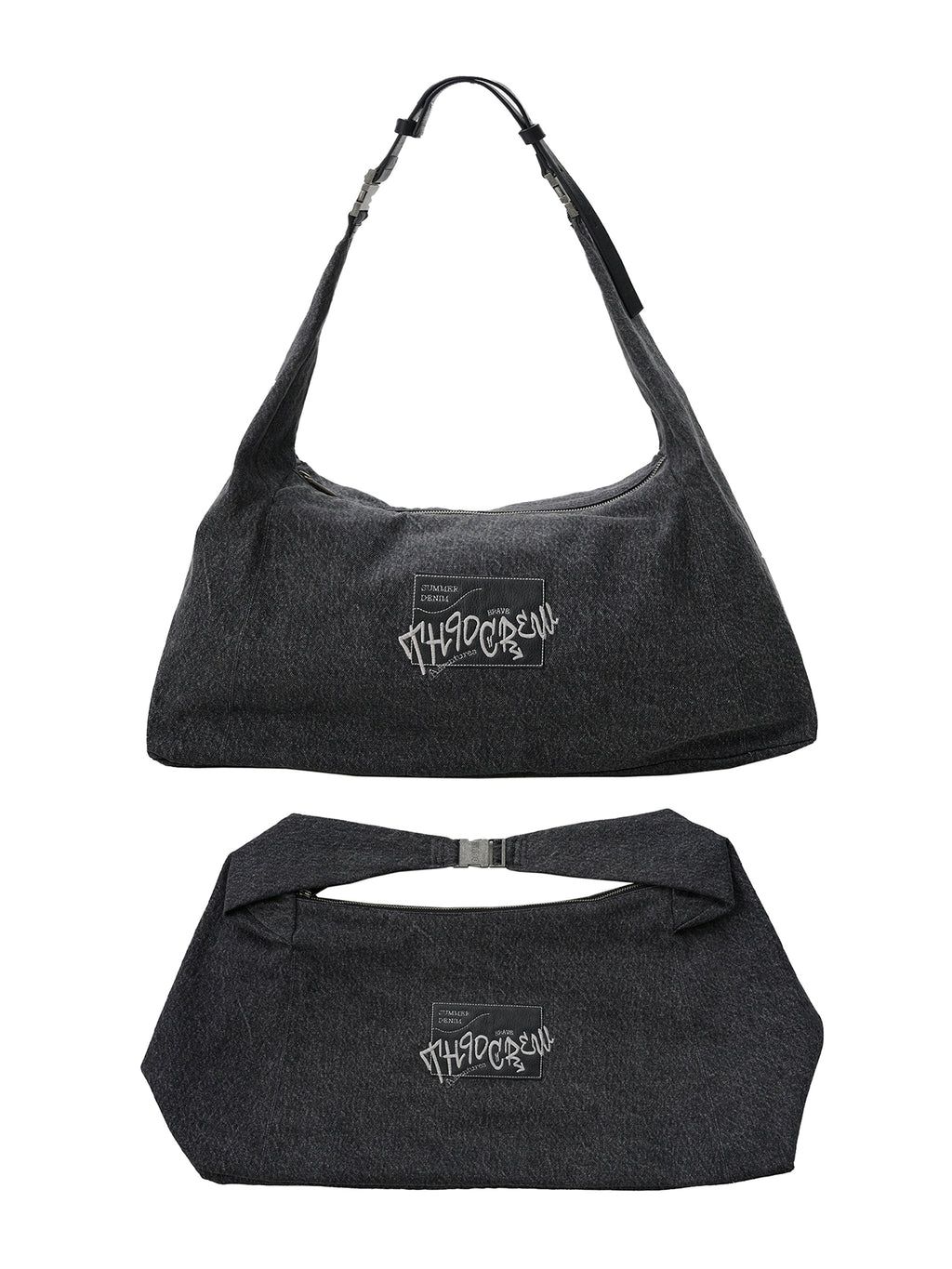 TH90 Retro Washed Denim Shoulder Messenger Commuter Bag