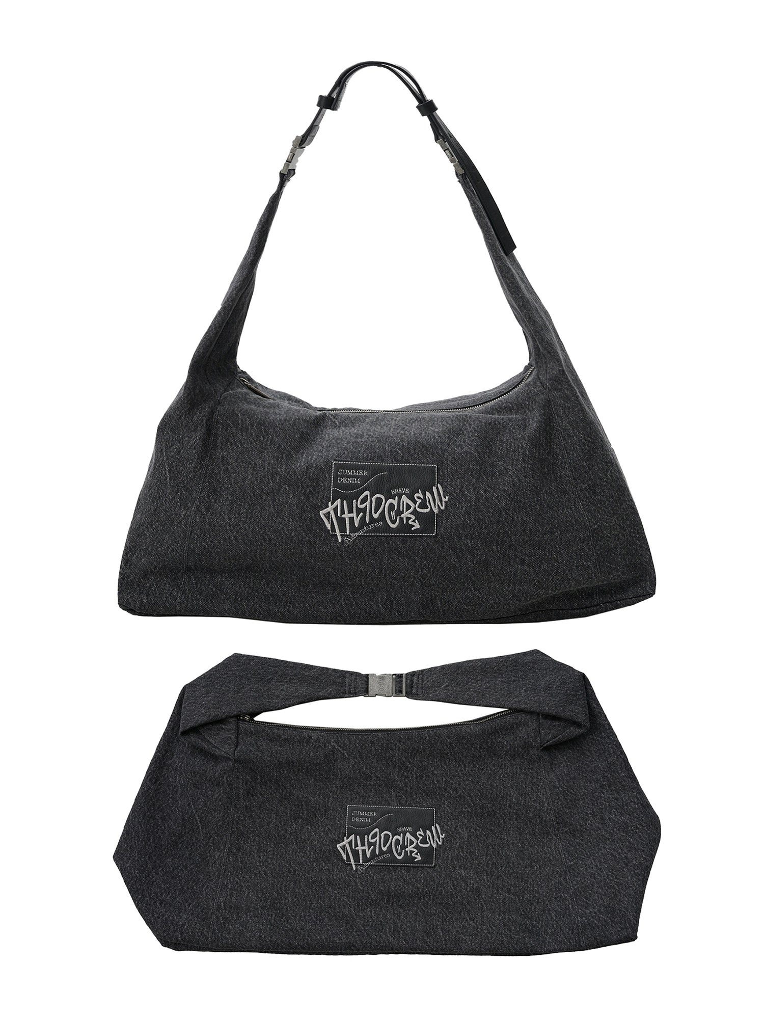 TH90 Retro Washed Denim Shoulder Messenger Commuter Bag