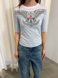 InsGale Eagle Stitching Slim Tee