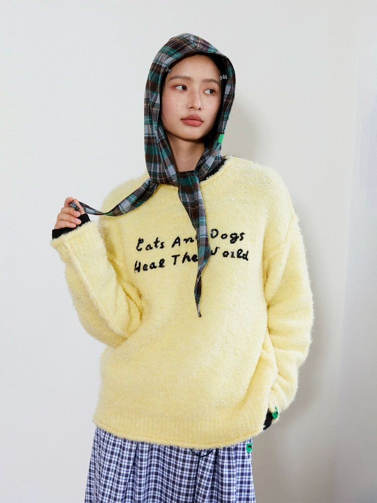 MoodLikeMe Plaid Shawl Headscarf Hat