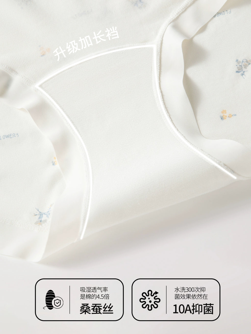 Urban Butterfly Seamless Small Floral Contrasting Color Medium and High Waist Briefs