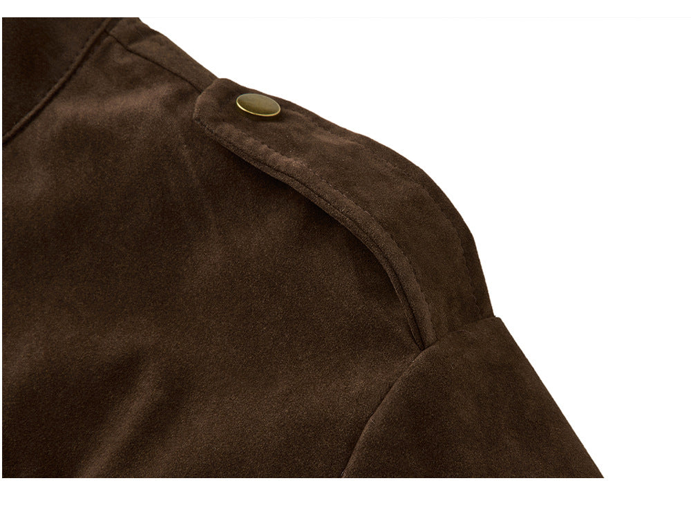 EME Retro Cowhide Fleece Thickened Thermal Jacket