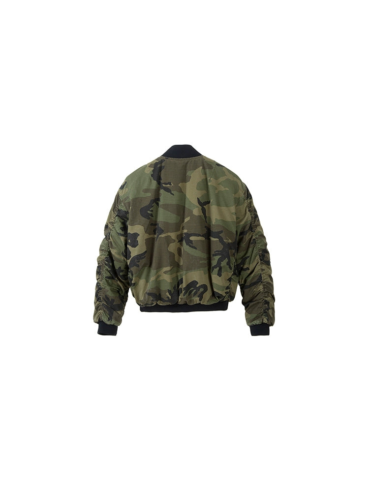 PLUS NO LOGO Camouflage Flight Jacket Cotton