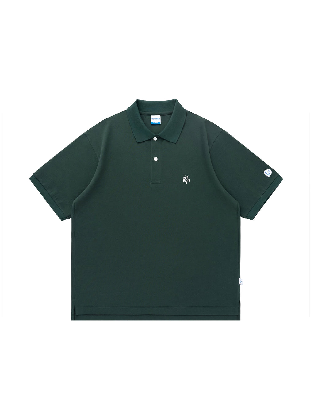 BENT IDEA Embroidered Simple Polo Shirt Tee