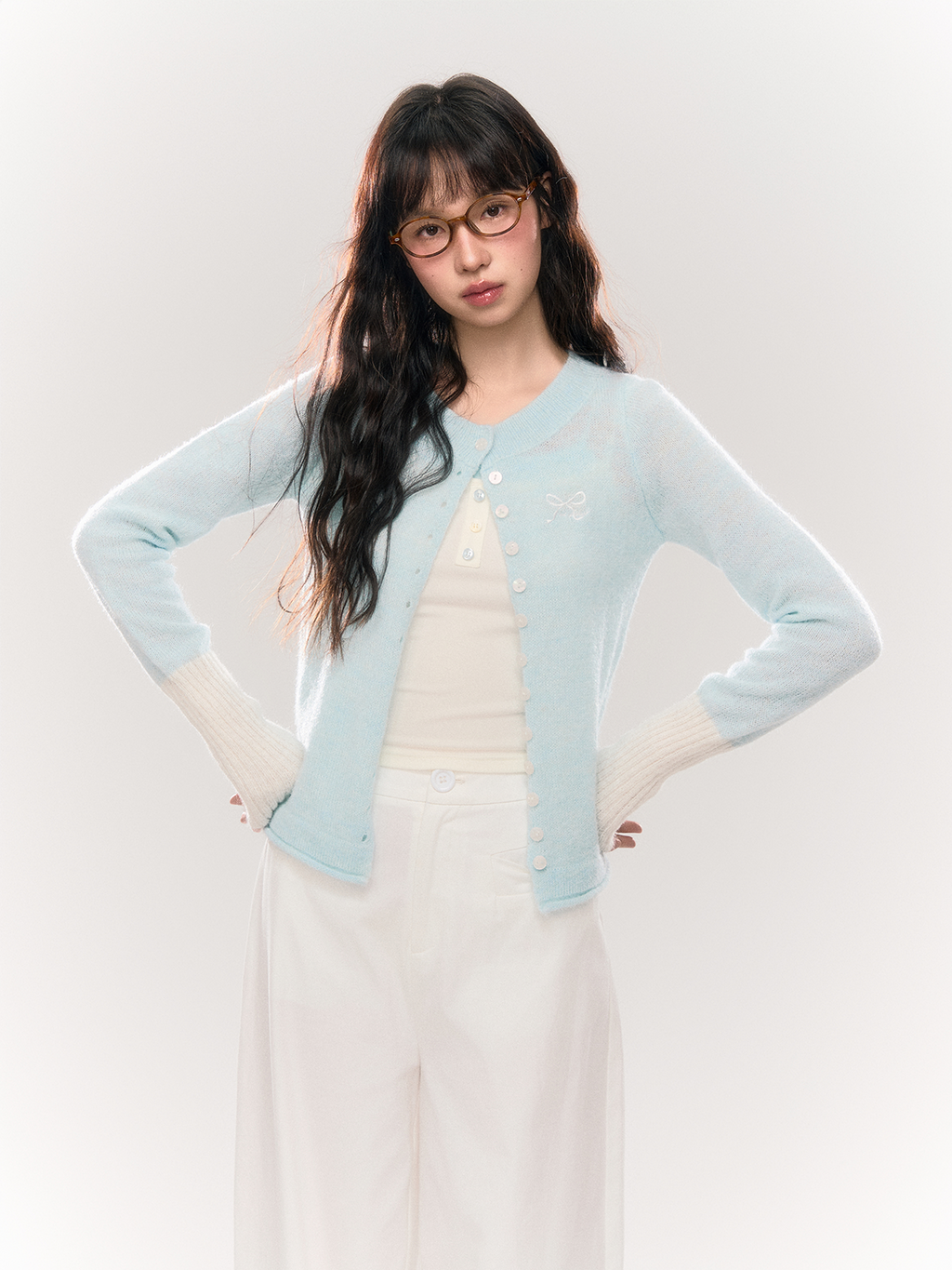 Umoumo Fresh and Simple Versatile Thin Knitted Jacket