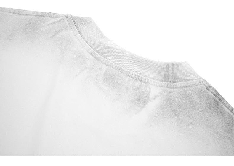 SUPER WAY Vintage Spray Color Old Casual Tee