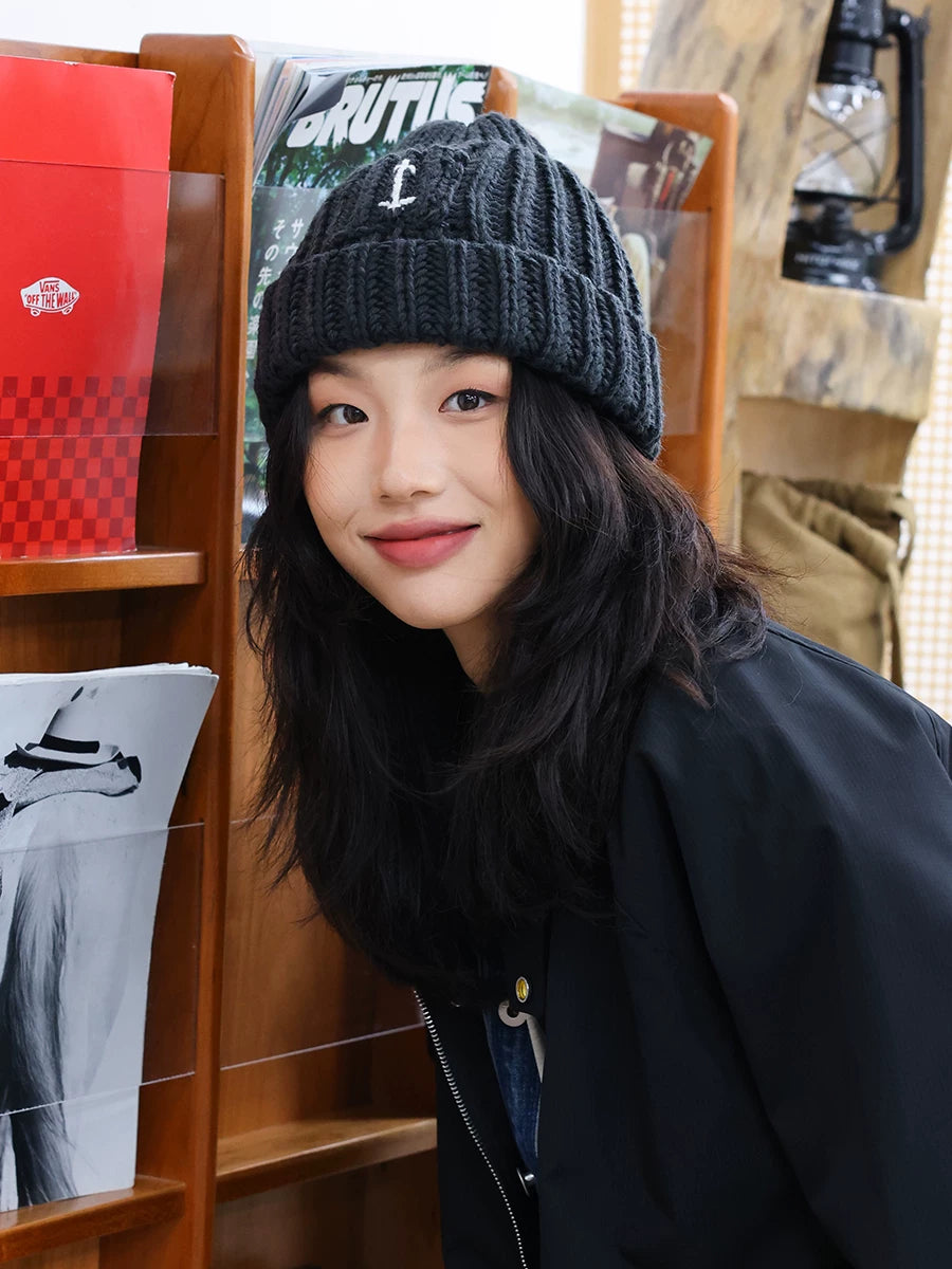 THE HOBOO Japanese Knitted Anchor Wool Cap