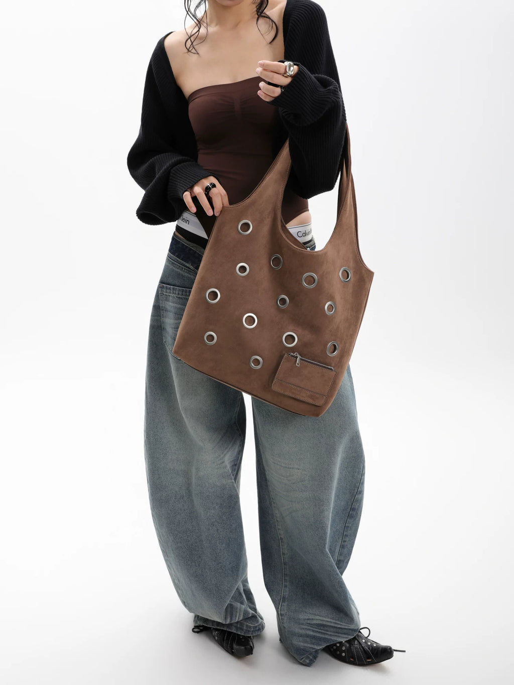 JANDRESS Shoulder Large Capacity Underarm Tote Bag