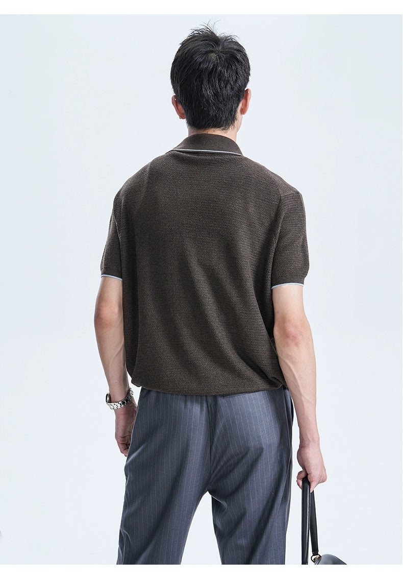 SEE ALSO Soft Waxy Lapel Short-sleeved Knitted Sweater