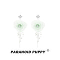 PP Tulle Flower Pearl Earrings